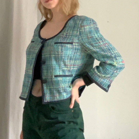 3/20$⭐️ Colourful tweed Mario Serrani blazer - Picture 2 of 14